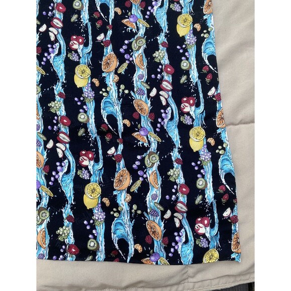 1998 Nicole Miller 100% Silk Scarf 43" Fruit Water Splash Print Vintage Rare - Picture 3 of 16